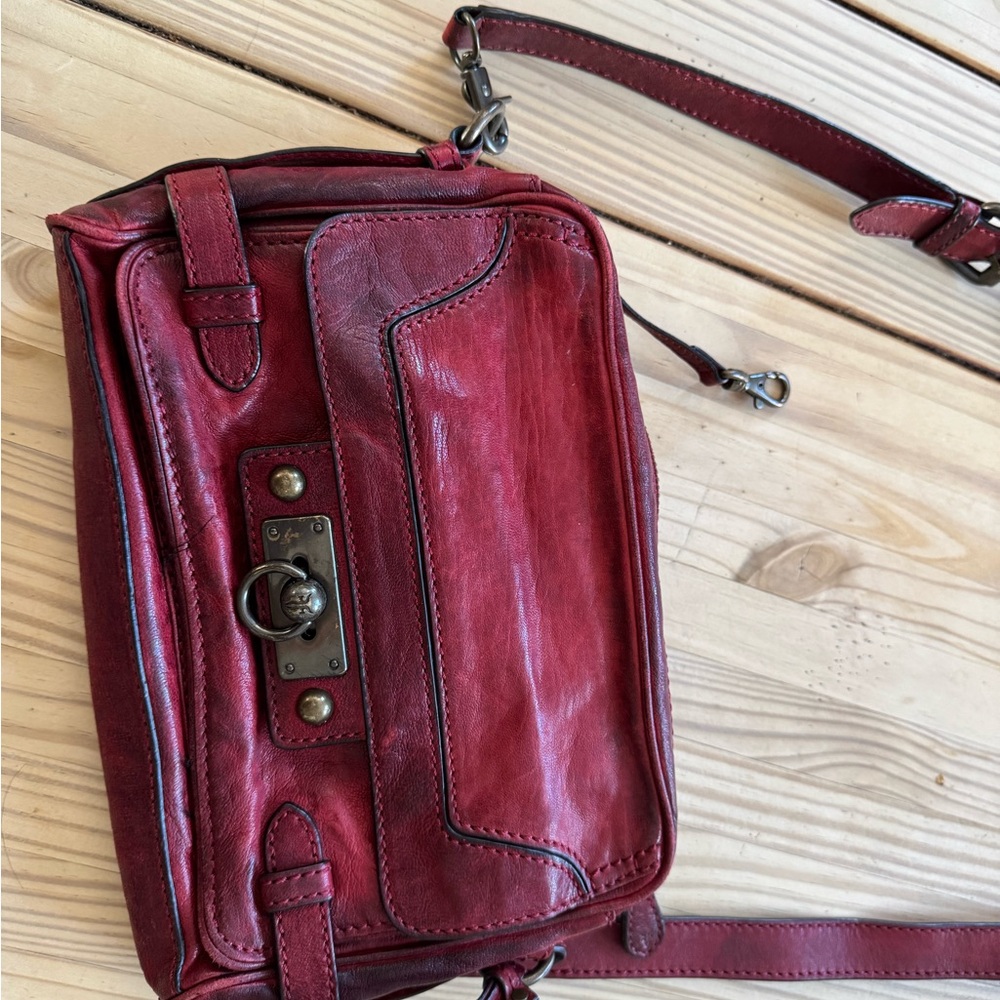 Frye Purse Handbag Red Crossbody - Picture 6 of 6